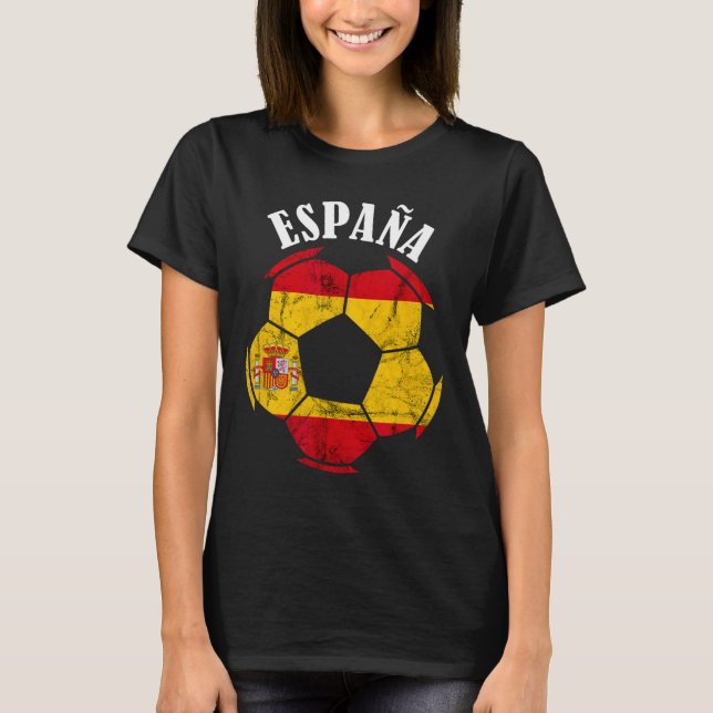 Spanien Spanien Flagge Spanien Fußballspieler Span T-Shirt (Vorderseite)