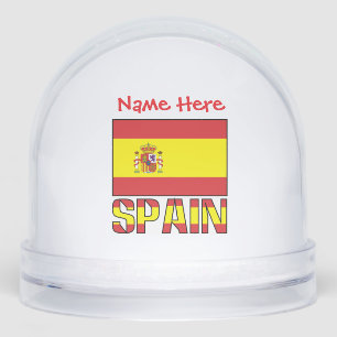 Spanien - Spanien - Rote Flagge Personalisiert Schneekugeln