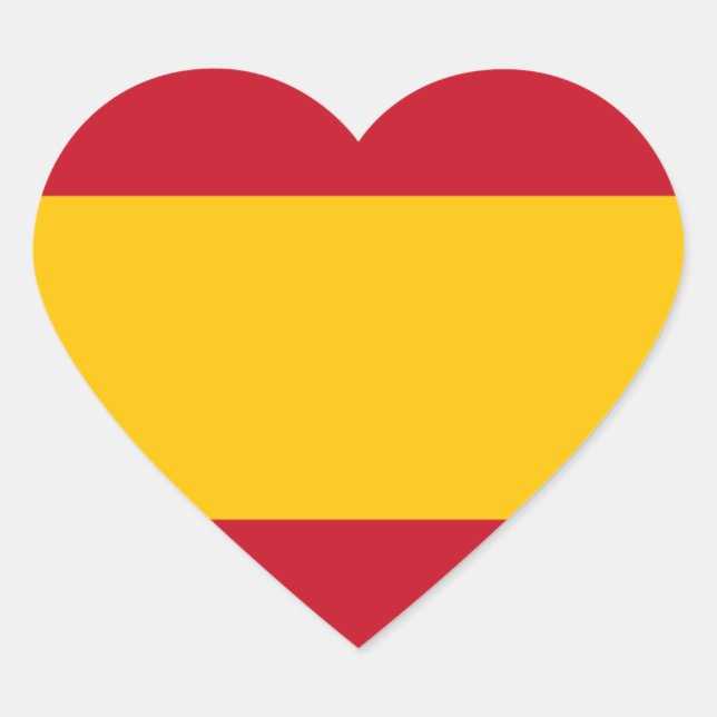 Spanien/Spanien (Zivil) Herzenflagge Herz-Aufkleber (Vorderseite)