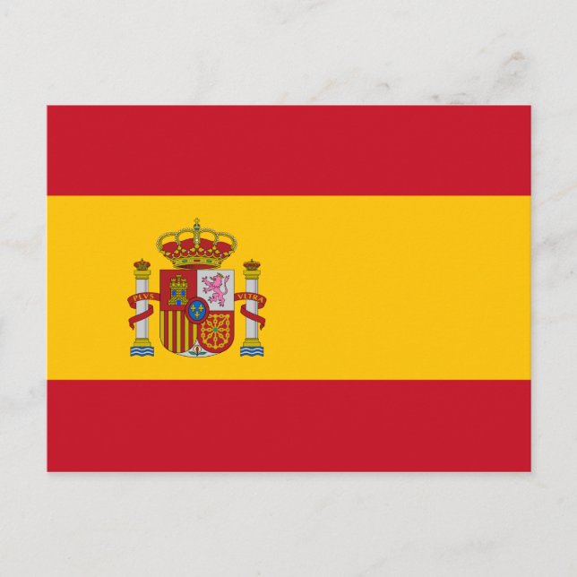 Spanien (Spanisch) Flag Postkarte (Vorderseite)