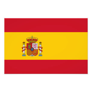 Spanien - Spanische Flagge Fotodruck
