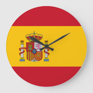 Spanien (Spanische Flagge) Große Wanduhr
