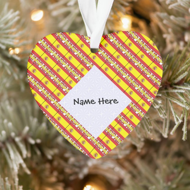 Spanien - Spanische Flagge Personalisiert Ornament (Baum)
