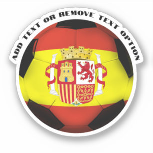 Spanien - Spanischer Fußballball unter der Flagge Aufkleber