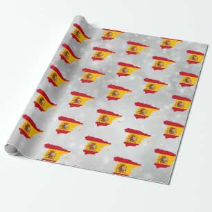 Spanien - Spanisches Flag-Karte Geschenkpapier