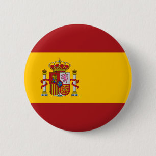 Spanien-Staatsflagge-Knopf Button