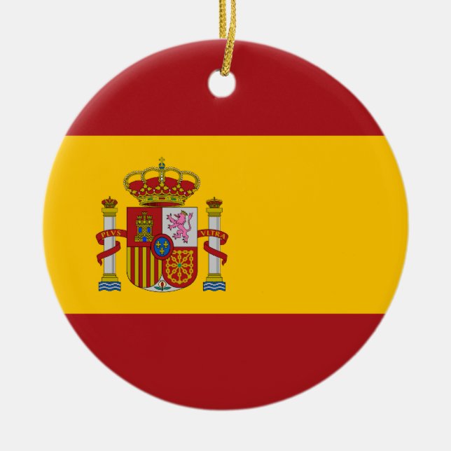 Spanien-Staatsflagge-Verzierung Keramikornament (Vorne)
