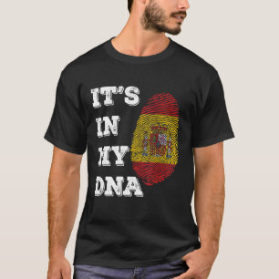 Spanien Stolze Zahl der DNA-Flaggen des spanischen T-Shirt
