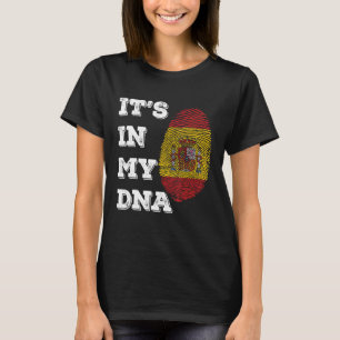 Spanien Stolze Zahl der DNA-Flaggen des spanischen T-Shirt