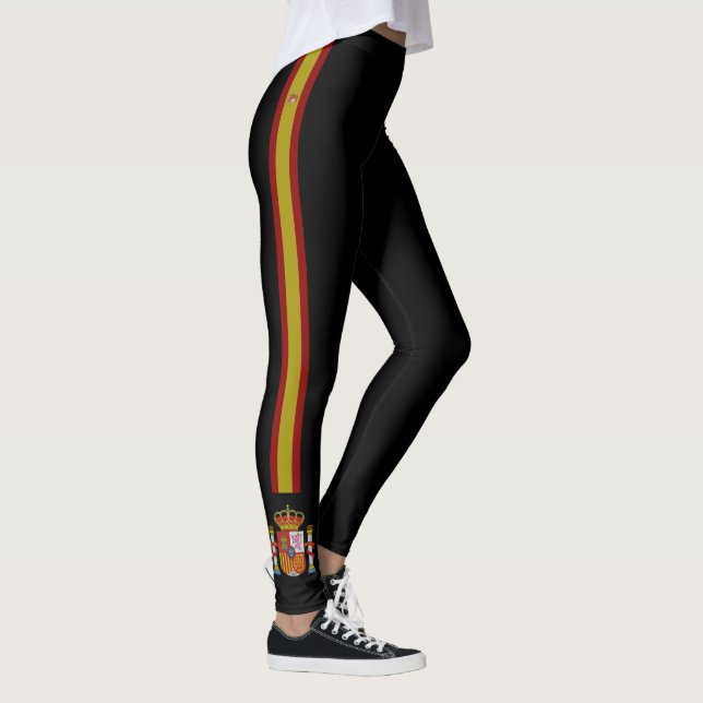 Spanien stripes Flagge Leggings (Rechts)