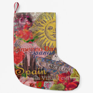 Spanien Sunshine Spanish Travel Art Kleiner Weihnachtsstrumpf