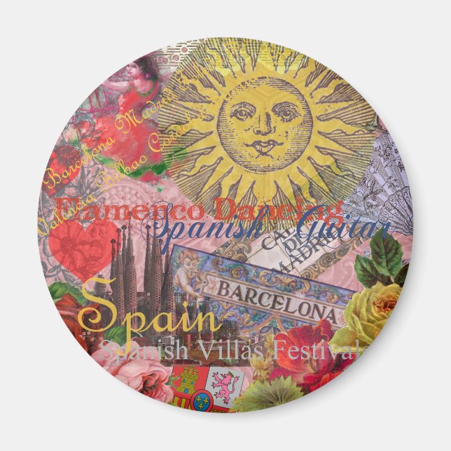 Spanien Sunshine Spanish Travel Art Magnet (Vorne)