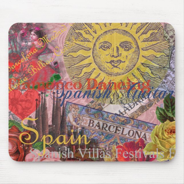 Spanien Sunshine Spanish Travel Art Mousepad (Vorne)