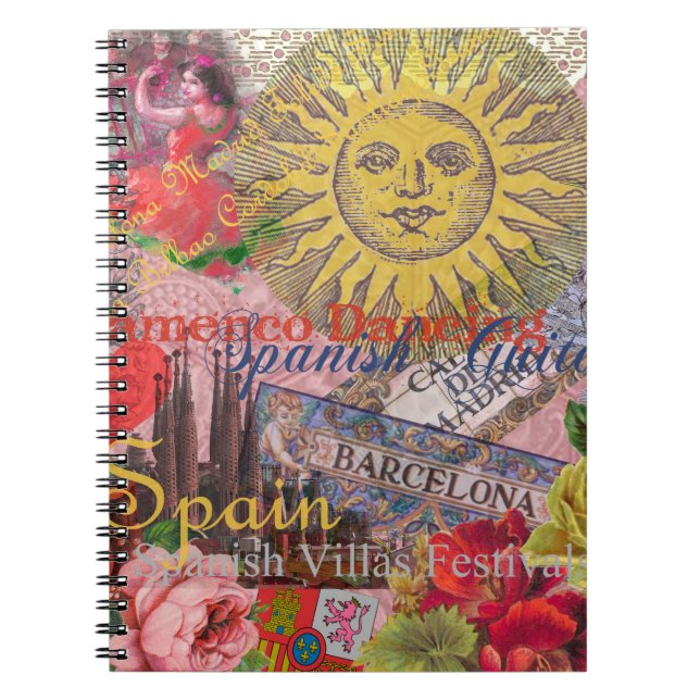 Spanien Sunshine Spanish Travel Art Notizblock (Vorderseite)