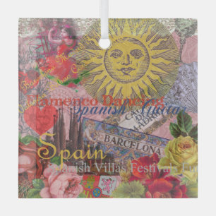 Spanien Sunshine Spanish Travel Art Ornament Aus Glas