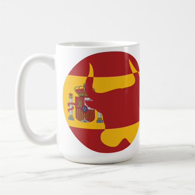 Spanien Taurus Nationale Tierflagge Kaffeetasse (Links)