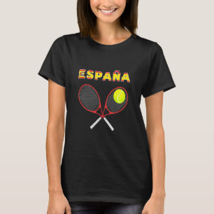 Spanien Tennis Ball Racket Country Flag Spielplatz T-Shirt