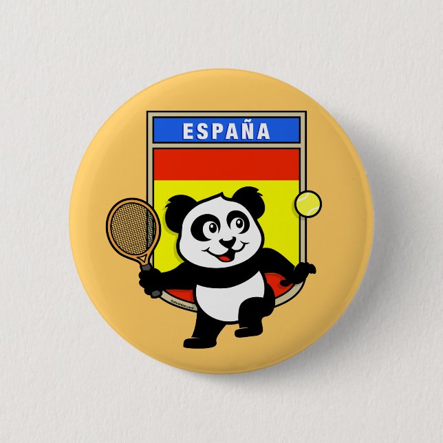 Spanien Tennis Panda Button (Vorderseite)