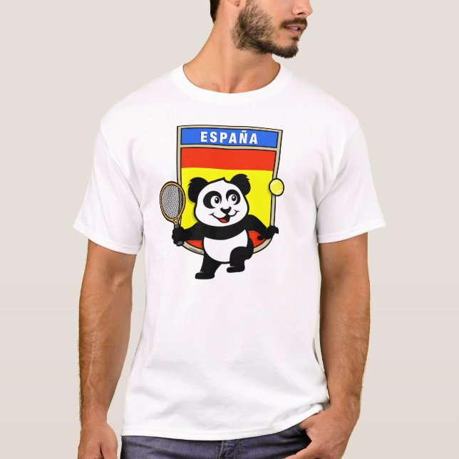 Spanien Tennis Panda T-Shirt (Vorderseite)