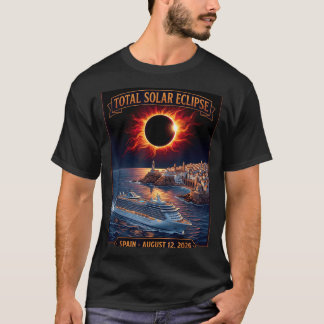 Spanien Totale Sonnenfinsternis 2026 Kreuzfahrt pa T-Shirt