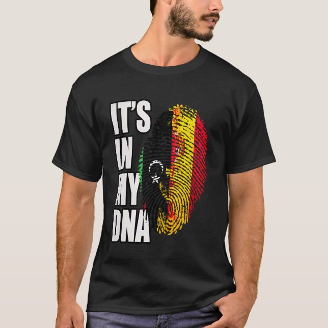 Spanien und libysches DNA-Erbe-Flagge T-Shirt (Vorderseite)