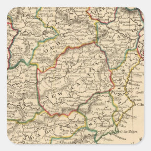 Spanien und Portugal 19 Quadratischer Aufkleber