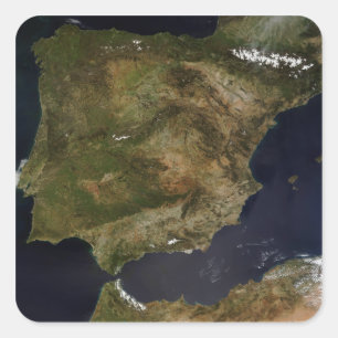 Spanien und Portugal 3 Quadratischer Aufkleber