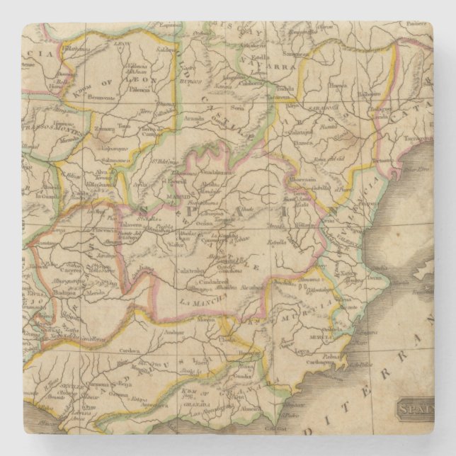 Spanien und Portugal 4 Steinuntersetzer (Vorderseite)