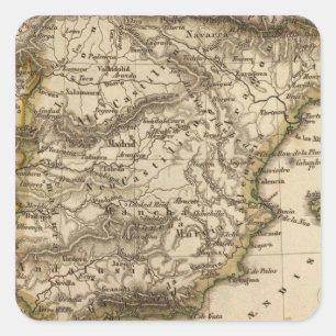 Spanien und Portugal 8 Quadratischer Aufkleber