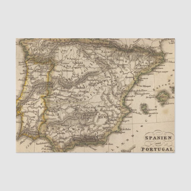 Spanien und Portugal 8 Seidenpapier (Vorderseite)