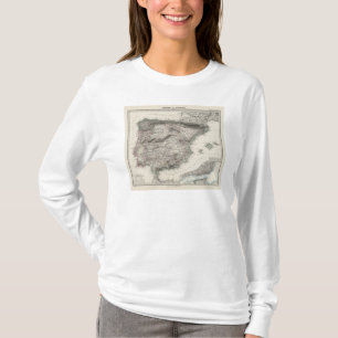 Spanien- und Portugal-Karte durch Stieler T-Shirt