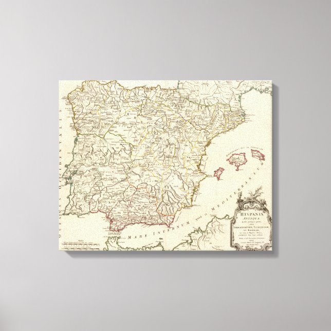 Spanien und Portugal Leinwanddruck (Vorderseite)