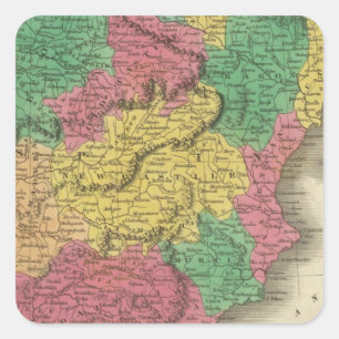 Spanien und Portugal Quadratischer Aufkleber