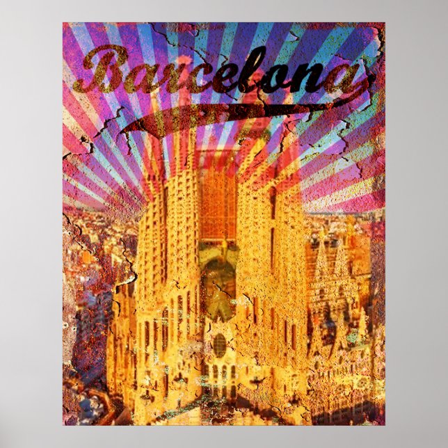 Spanien Vintag Barcelona Poster (Vorne)
