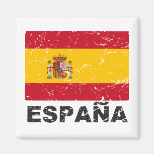 Spanien - Vintage Flagge Magnet