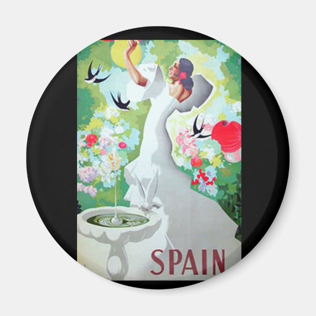 Spanien Vintage Image Magnet (Vorne)