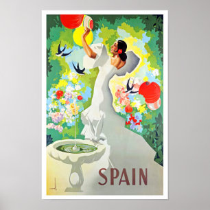 Spanien Vintage-Reise Poster