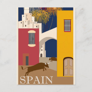 Spanien Vintage-Reise Postkarte