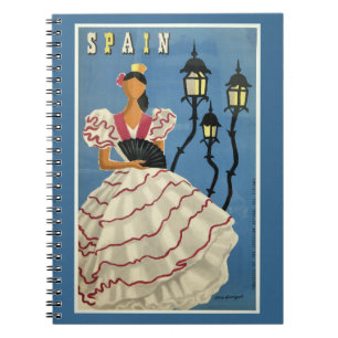 SPANIEN Vintage Reisebuch Notizblock