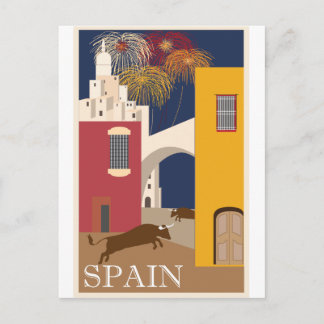 Spanien Vintage-Reiseposter Postkarte