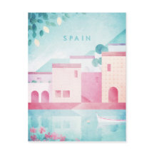 Spanien Vintage Travel Poster - Art Postkarte