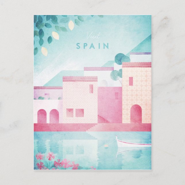 Spanien Vintage Travel Poster - Art Postkarte (Vorderseite)