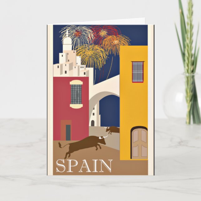 Spanien - Vintage Travel Poster Karte (Vorderseite)