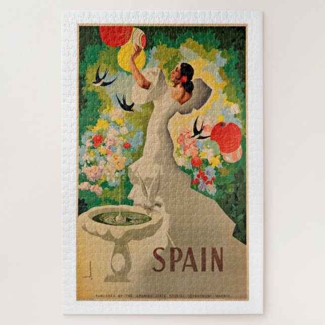 Spanien - Vintage Travel Posters Puzzle (Vertikal)