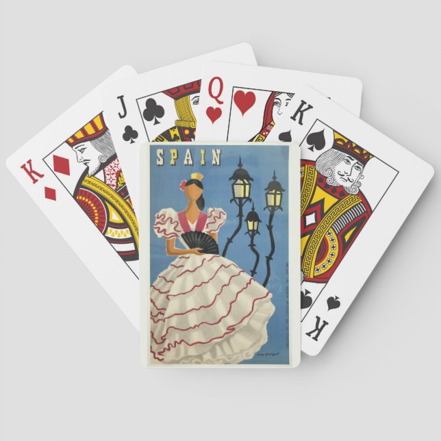 SPANIEN Vintage Travel Spielkarten (Rückseite)