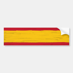 Spanien-Wachsbleistift skizzierte Flagge Autoaufkleber