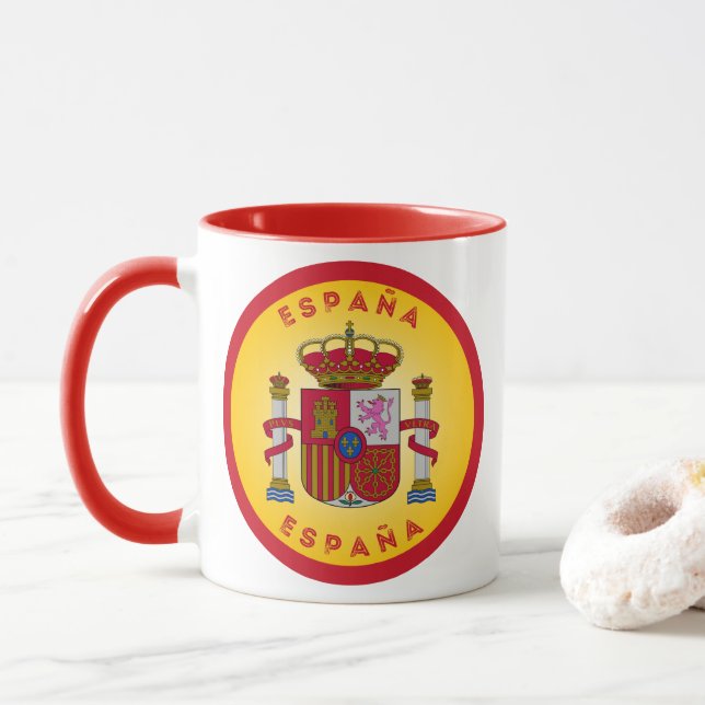 Spanien Wappen Kreisform  Tasse (Mit Donut)