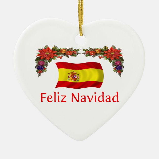 Spanien-Weihnachten Keramikornament (Vorne)