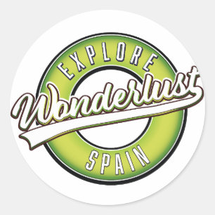 Spanien Wonderlust erkunden Runder Aufkleber