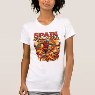 Spanien Ziel Modus Skelett Stürmer Nationen Street T-Shirt